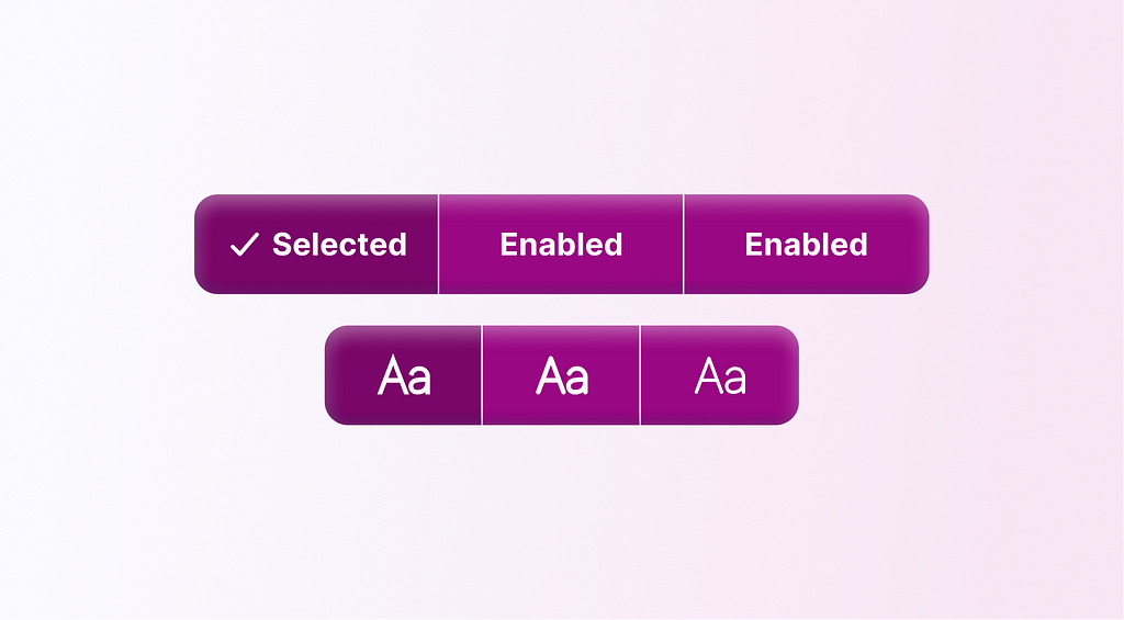 Two different types of toggle button.