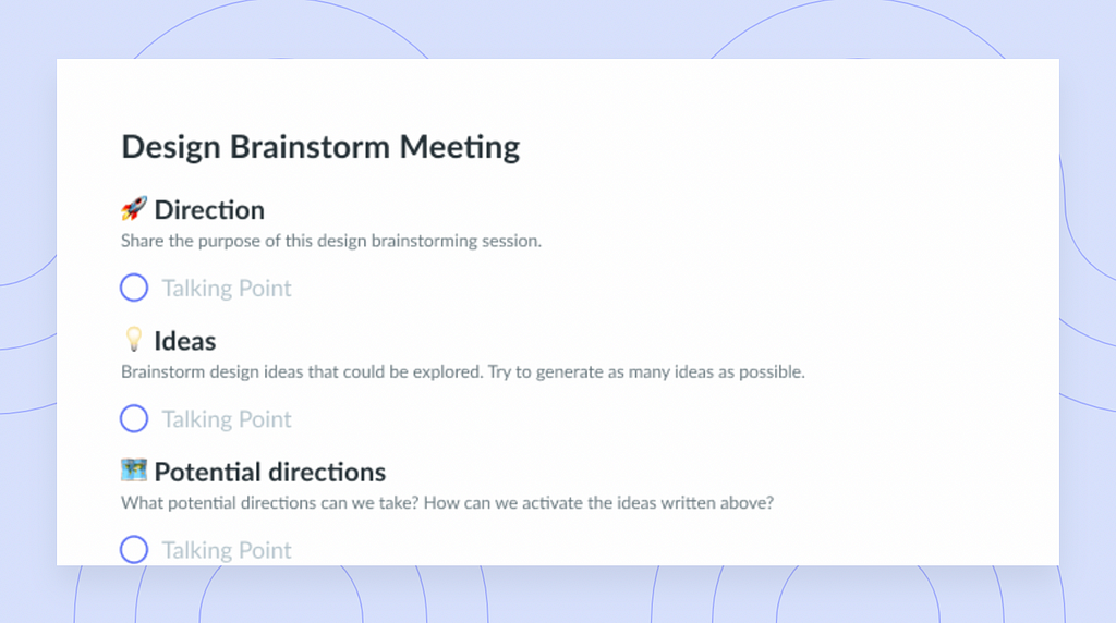 https://fellow.app/meeting-templates/design-brainstorm-meeting-agenda/?from=86