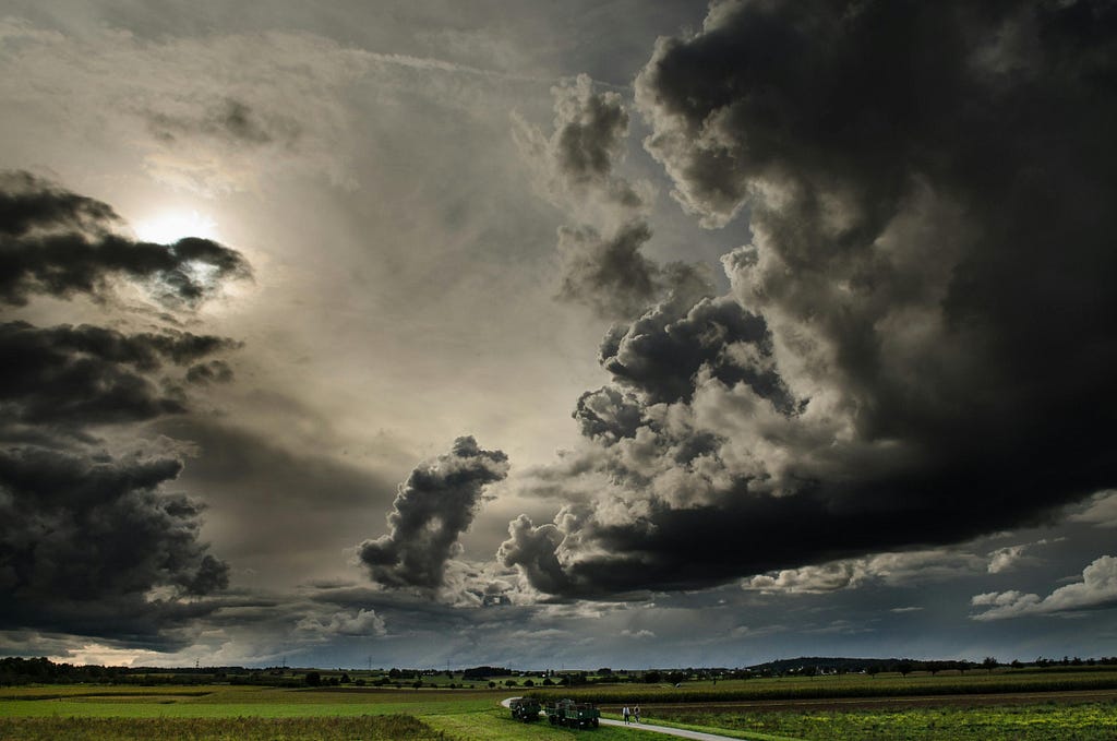 Photo of clouds on clear day