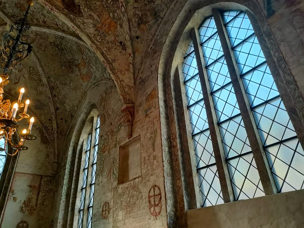 Photograph of medieval murals in Saint Peter’s Church