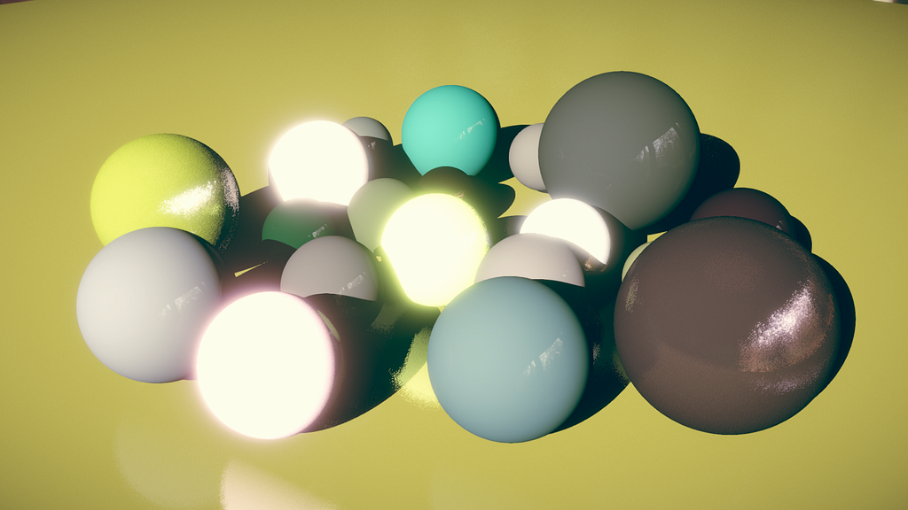 Unity ray tracing image rendered with compute shaders.