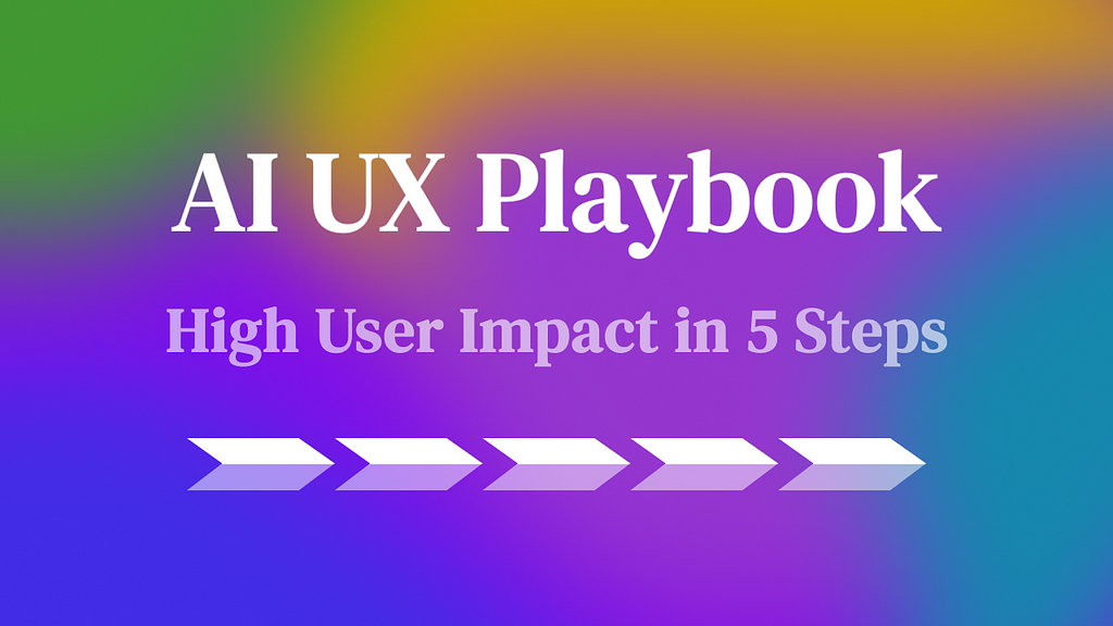 Graphic with text: AI UX Playbook — High User Impact in 5 Steps