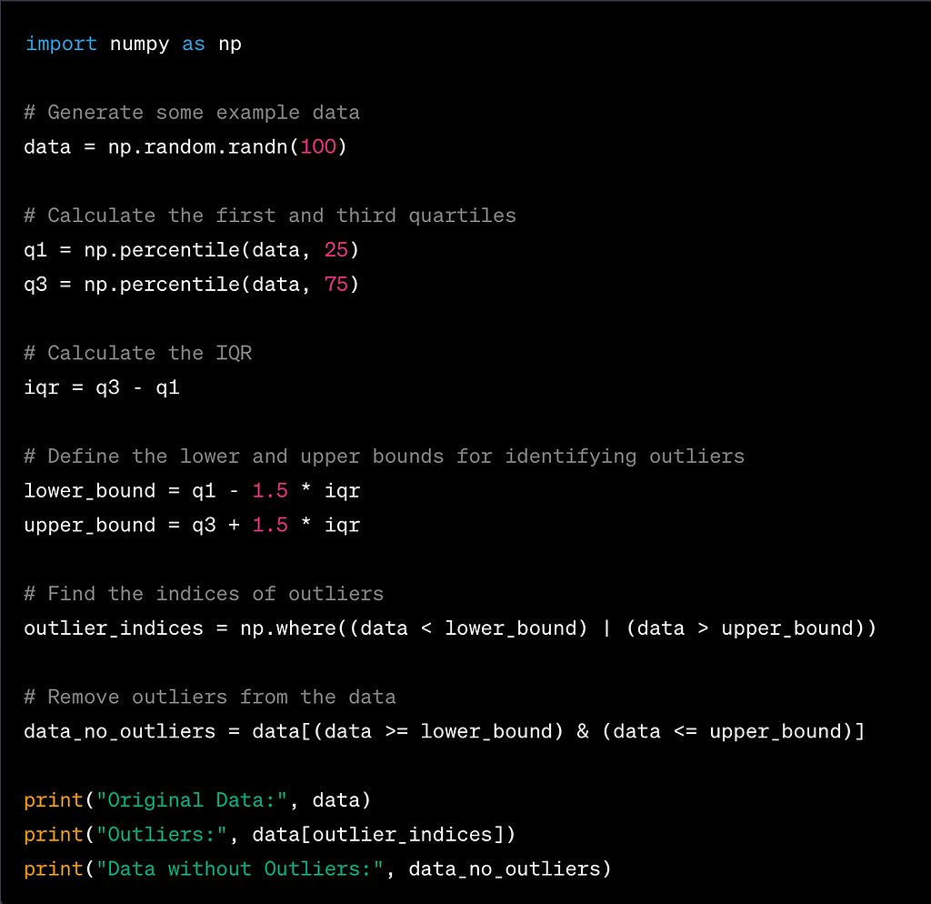 Outliers and Spurious Vectors in ML