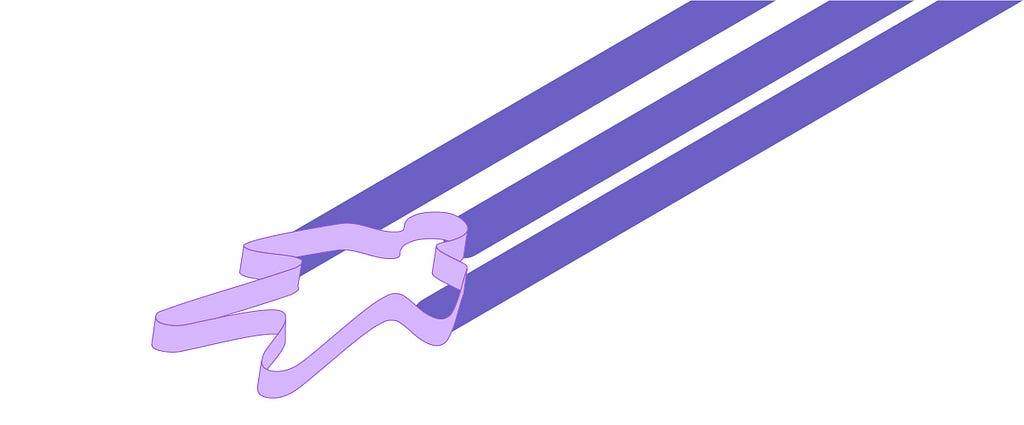 Illustration of a purple cookie cutter.