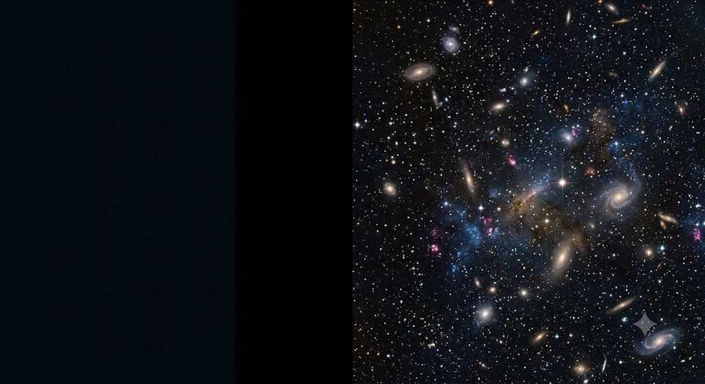 If Space were totally empty you would see exactly what you see now.