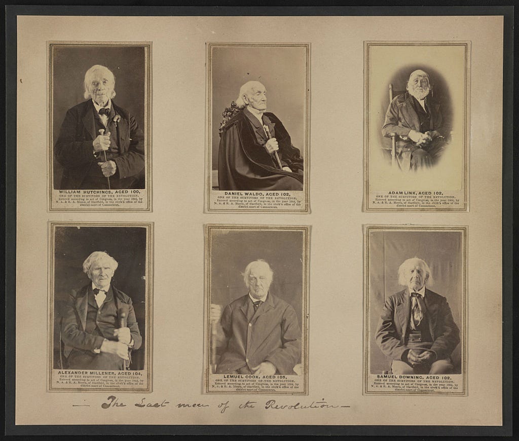 Some Revolutionary War veterans had their photographs taken