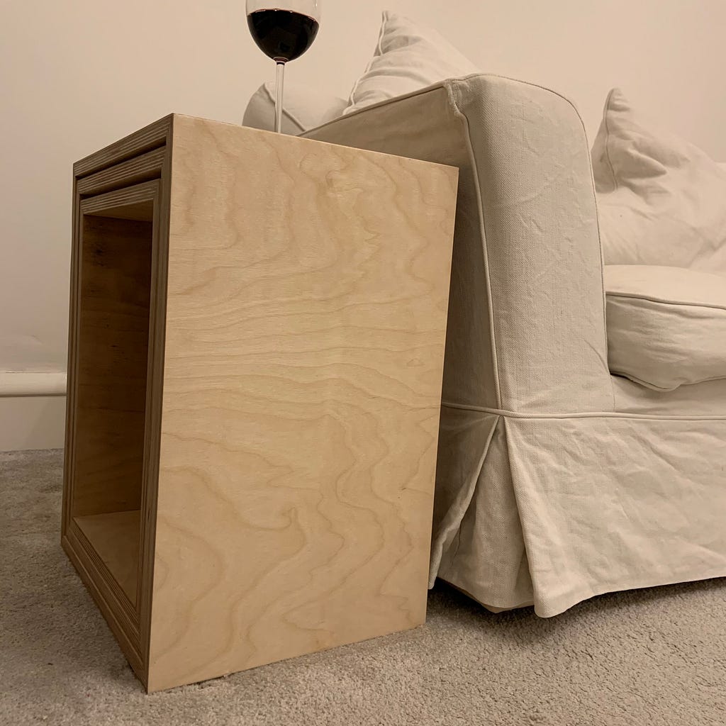 Plywood nested side tables