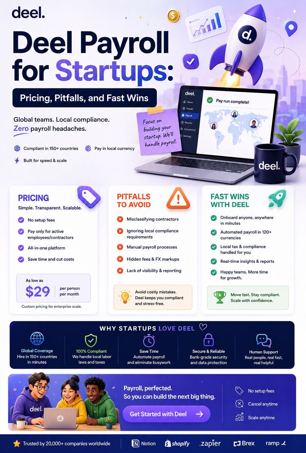 Deel Payroll for Startups: Pricing, Pitfalls, and Fast Wins.
