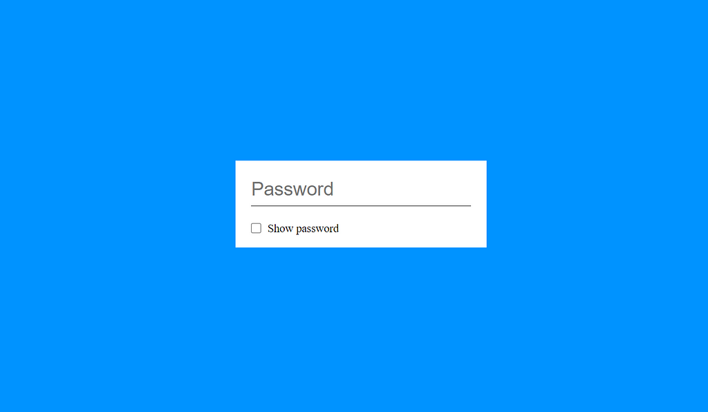 show and hide password with checkbox design