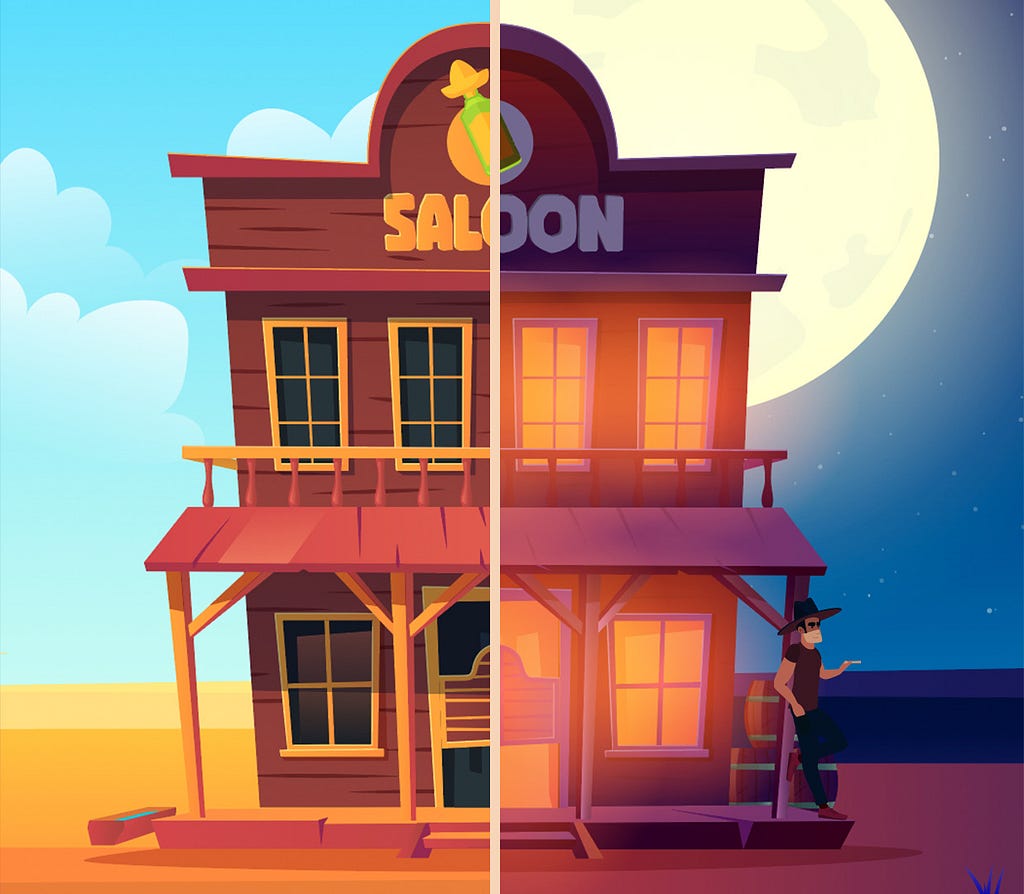 Wildlands Saloon — Day and Night Cycle