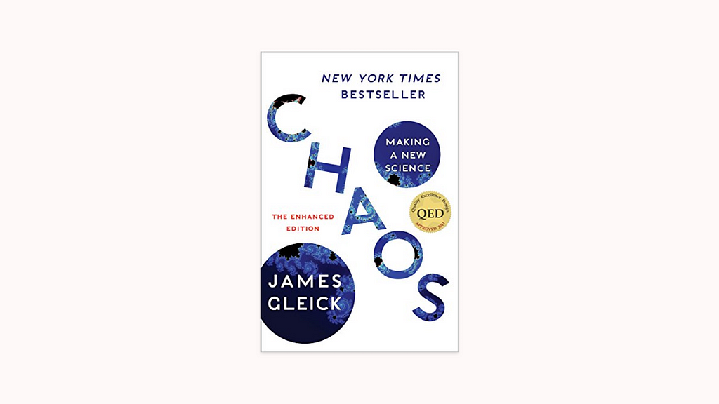 The front cover of the book Chaos, James Gleick
