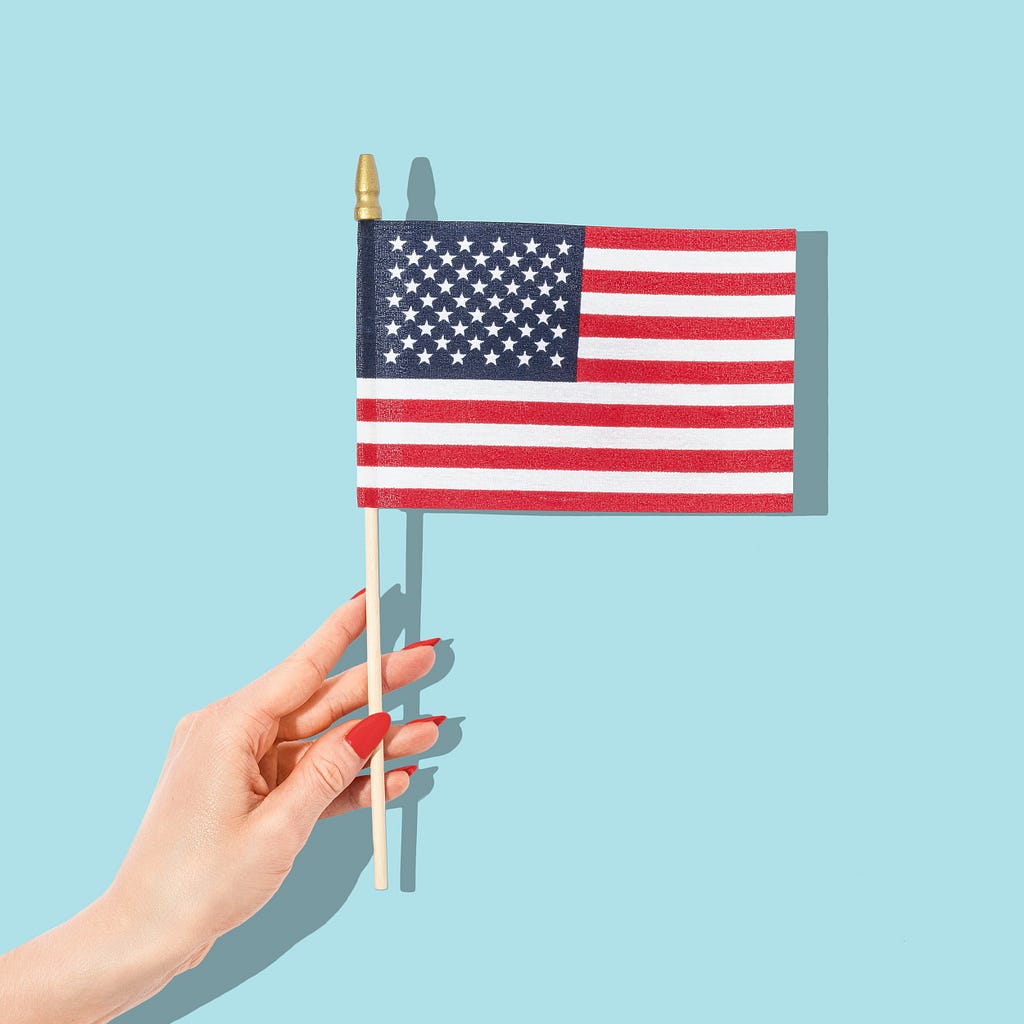 Hand Holding Flag