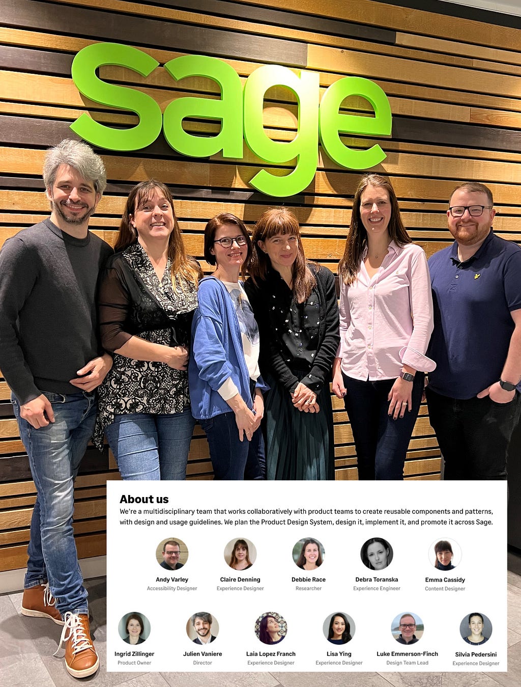 Sage DS team: March 2022, and now.