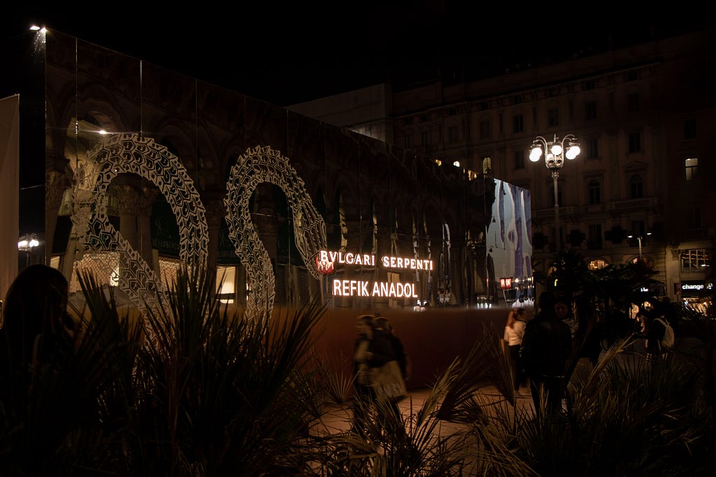 Bvlgari Serpenti installation at Piazza Duomo