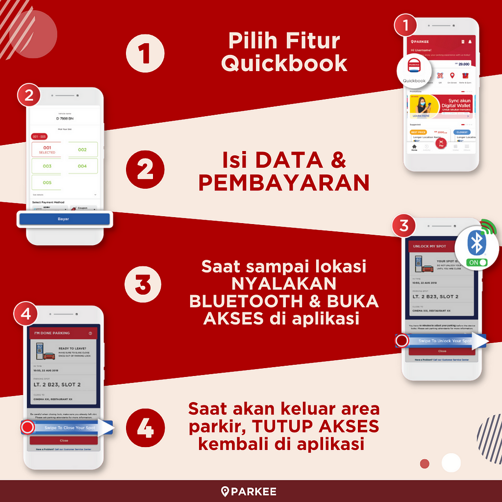 Cara booking parkir dengan quickbook