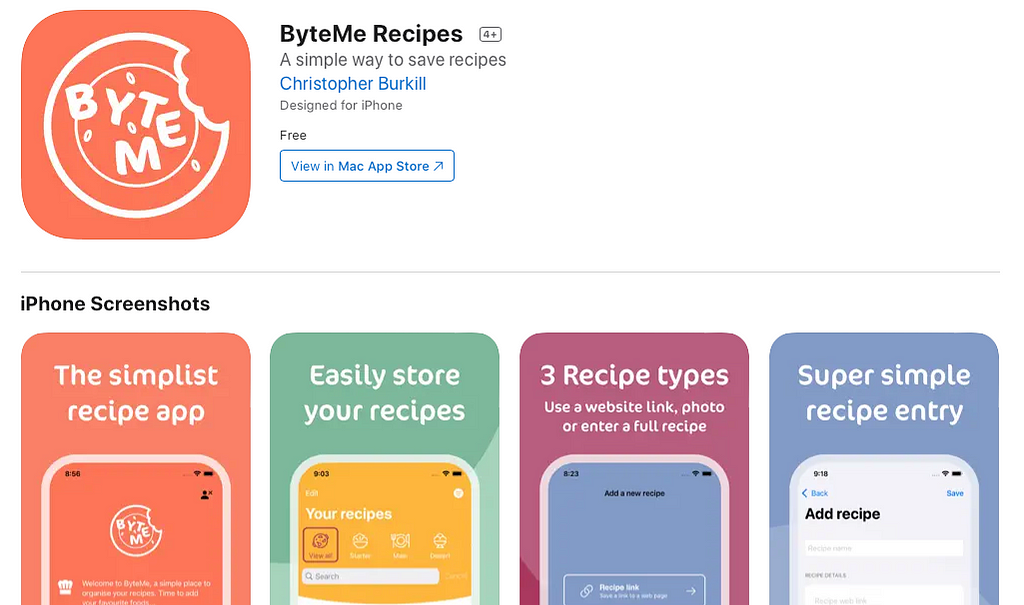 ByteMe app store download screenshot