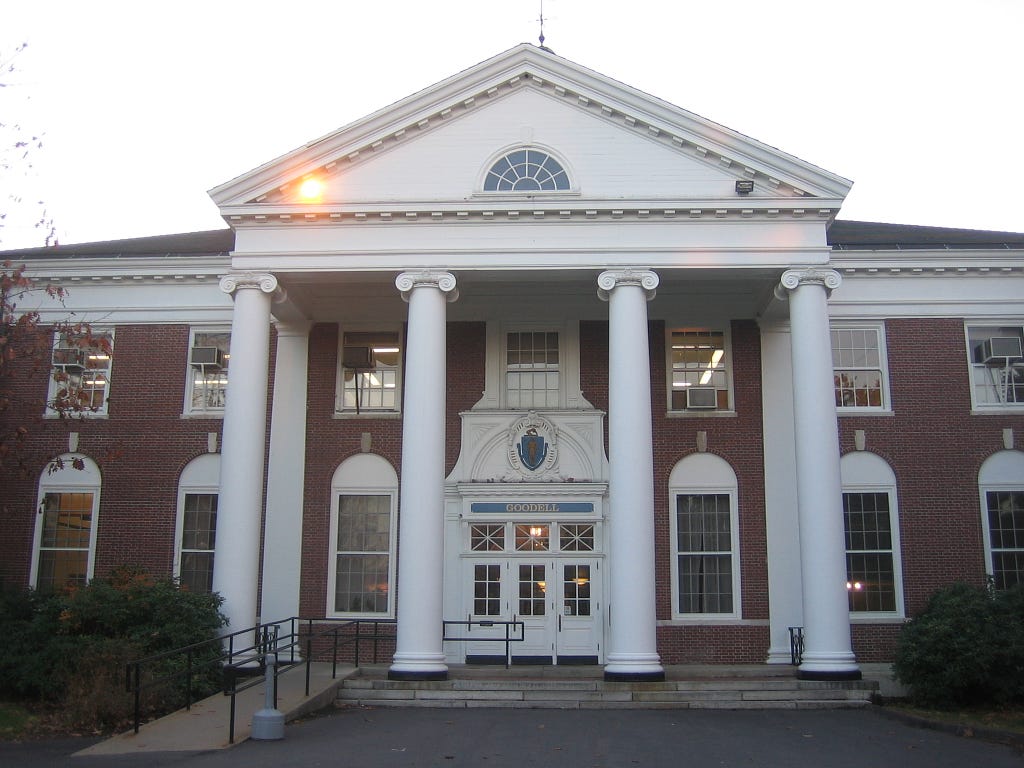 Amherst university — courtesy of Wikimedia Commons and the Public Domain