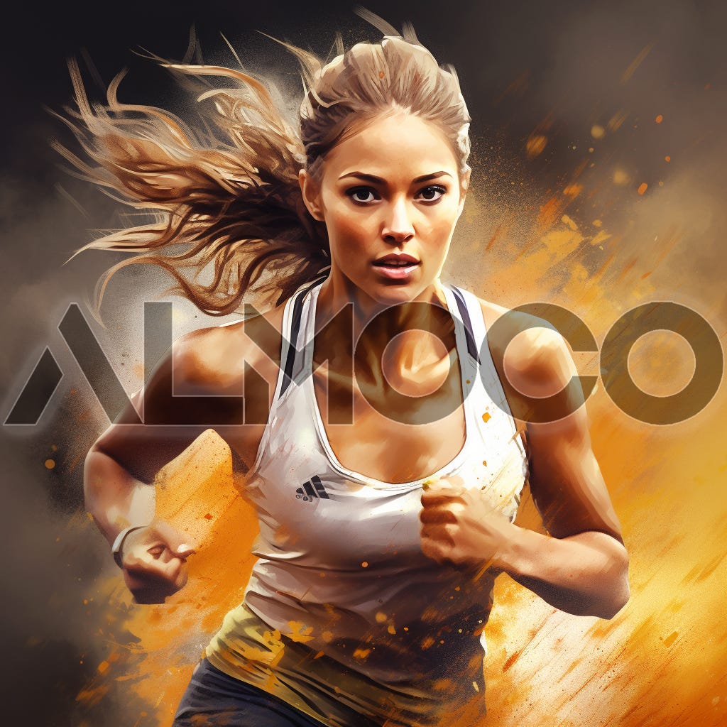 female athlete portrait