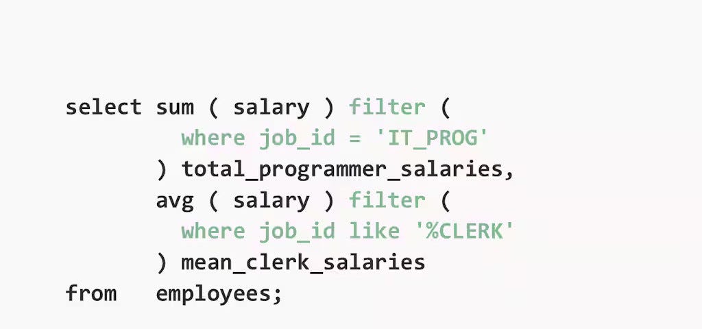 10 SQL Techniques for Using the FILTER Clause in Conditional Aggregations
