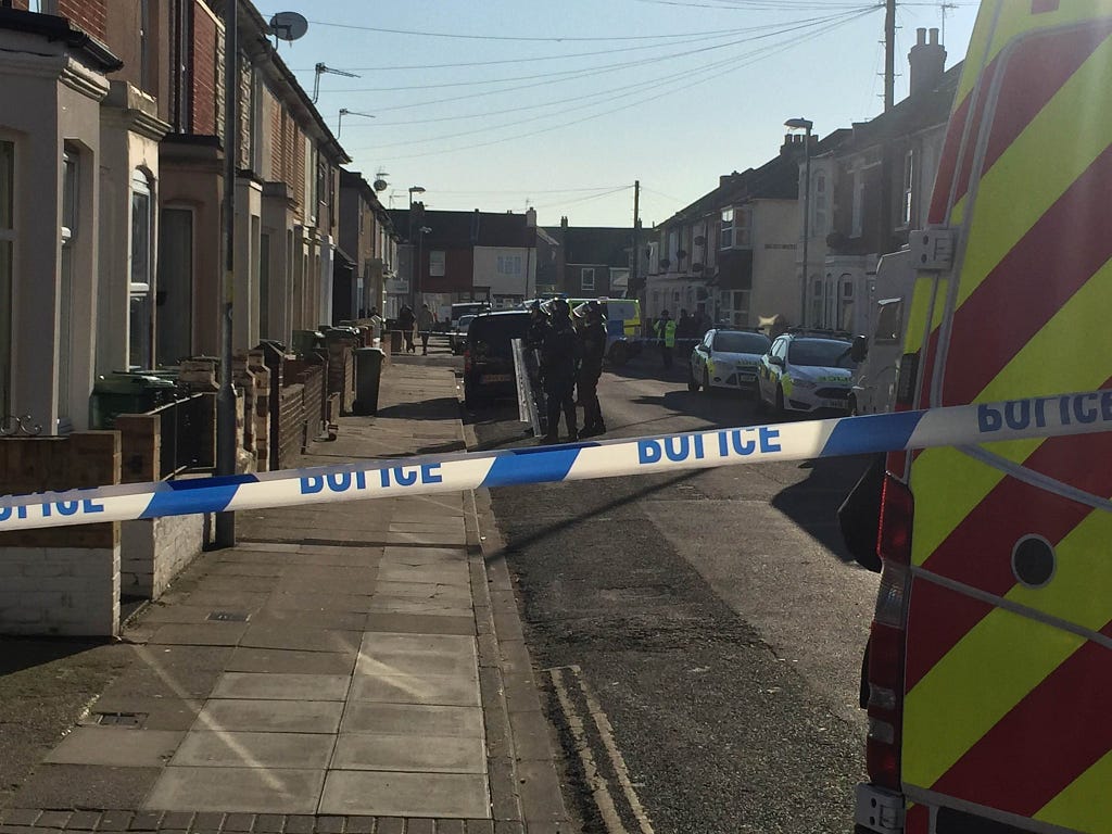 Riot Police on Portsmouth Road