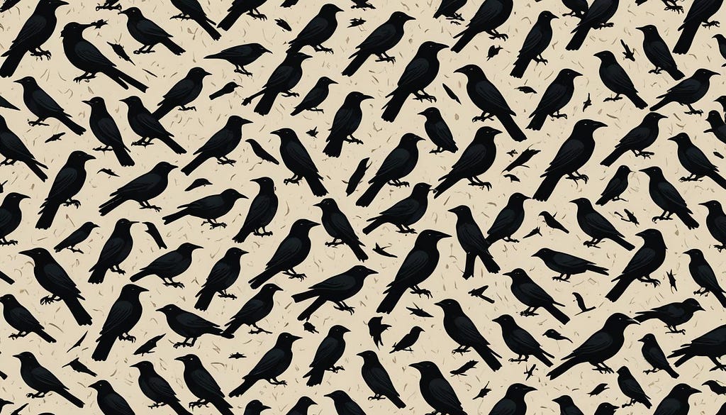 Crows, artist depiction
