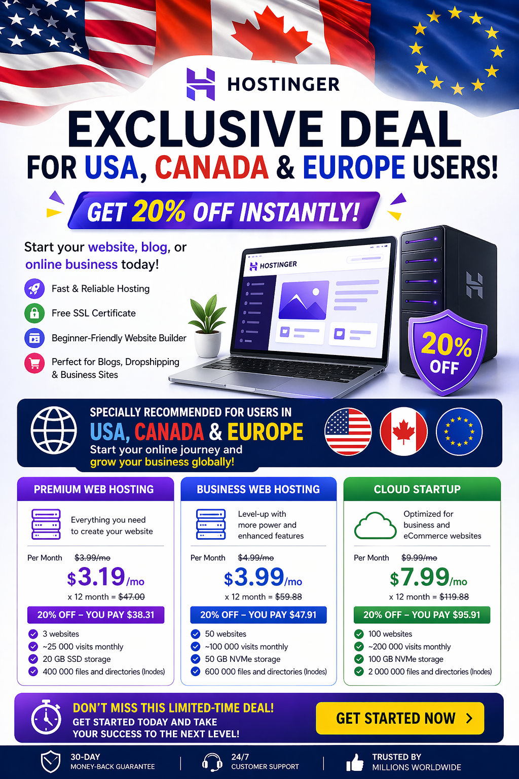  USA | Canada | Europe Deal