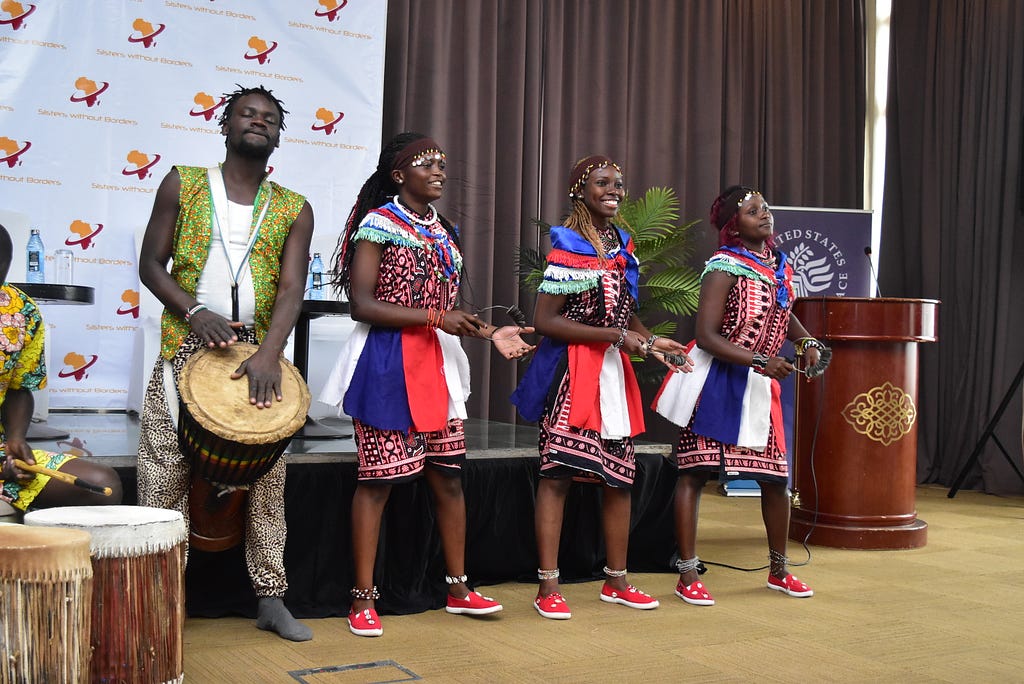 Traditional dancers entertain guests during the launch of SWB Network in Nairobi. Photo credit @usip