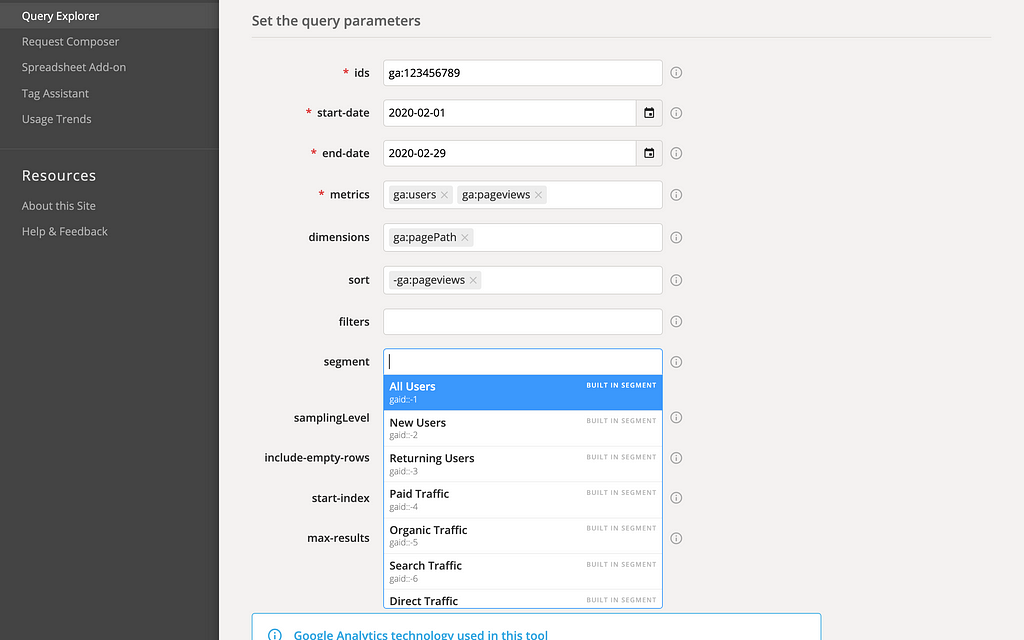 The Google Analytics Metrics & Dimensions Explorer