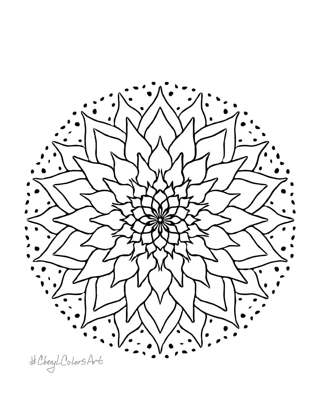 Free coloring page #CherylColorsArt Adult coloring books