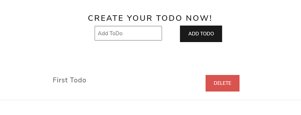 User Interface for ToDo