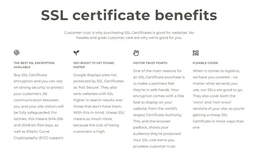 SSL CERTIFICATE BENEFITS