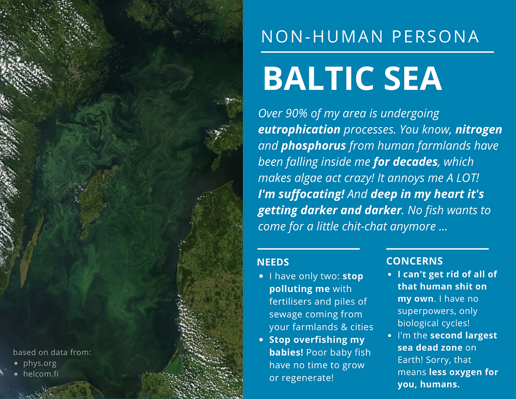 Baltic Sea as an example of a non human persona.