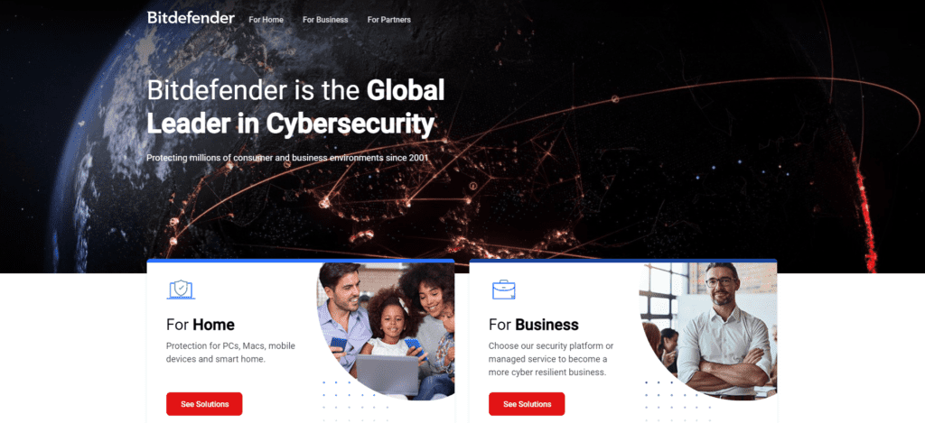 Bitdefender home page