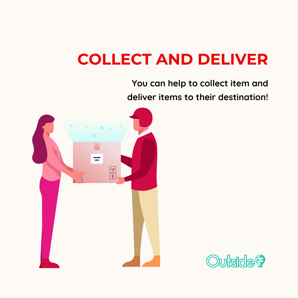 Help someone collect and deliver items on Outside, Singapore’s Community Tasking App