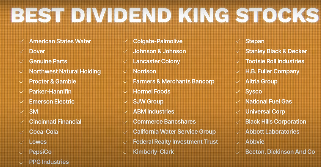best dividend king stock which companies provide good dividend after acquired shares
