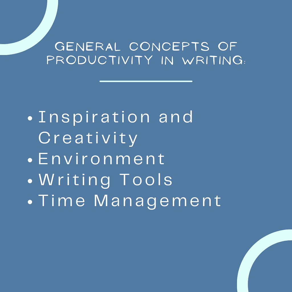 Four important productivity tips for beginner writers