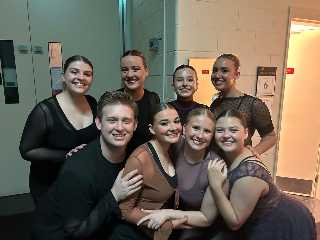 Group photo of dancers after performing