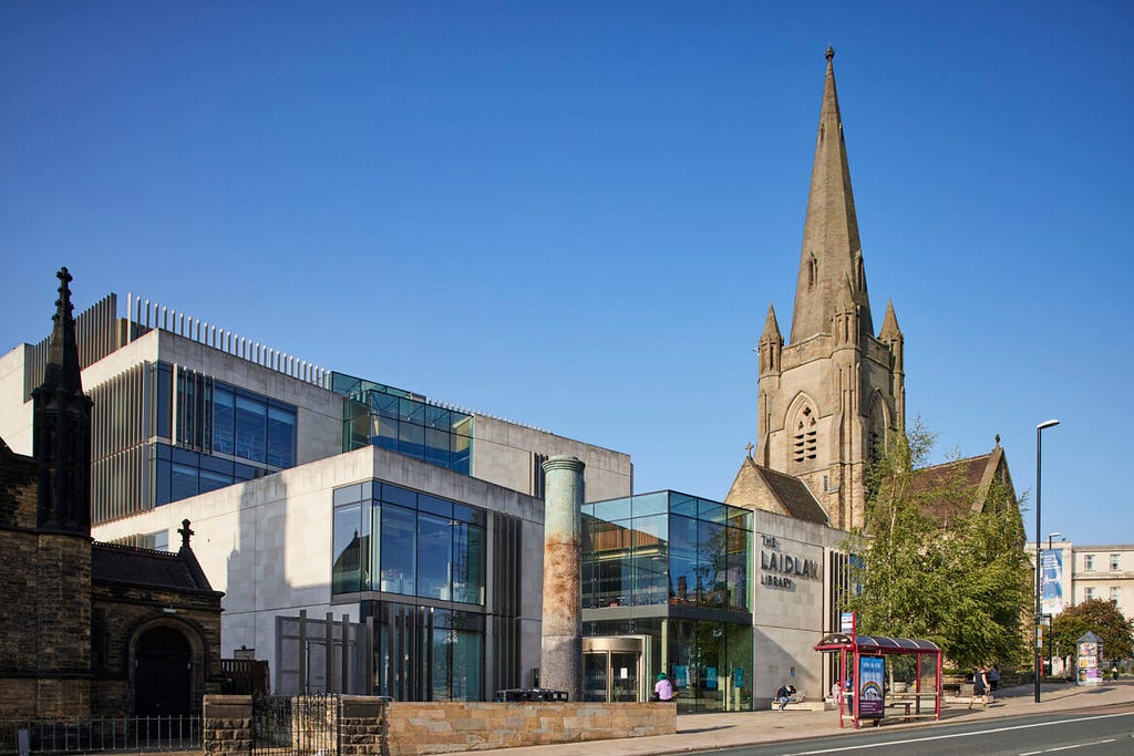 An image of the Laidlaw library on campus.