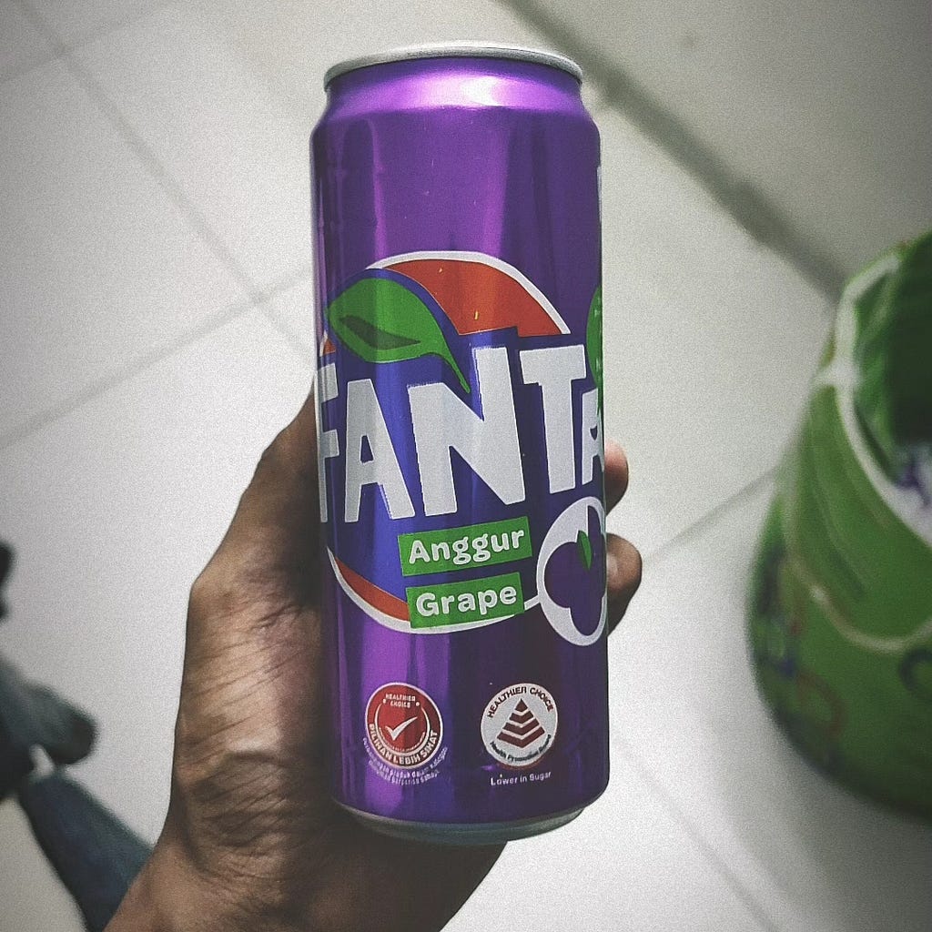 Fanta Grape juice can