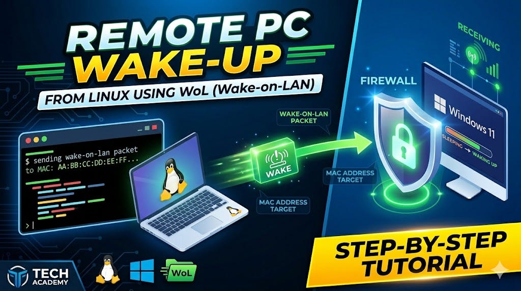 How to Wake Up Your Windows PC Remotely from Linux Using Wake-on-LAN (WoL)