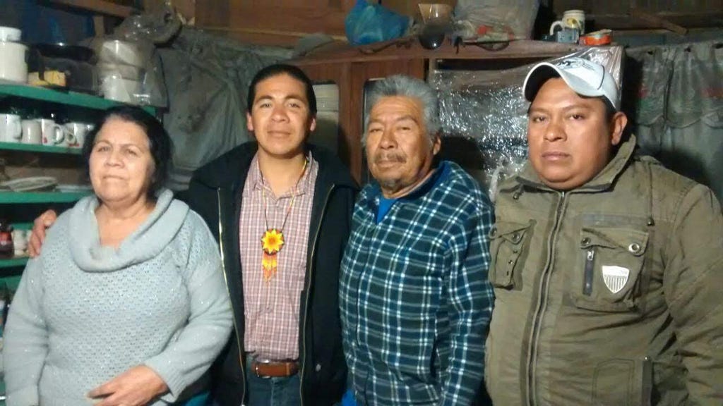 Gerardo’s mother, Gerardo, his father and brother reuinited in 2014 in Tláhuac, Mexico City