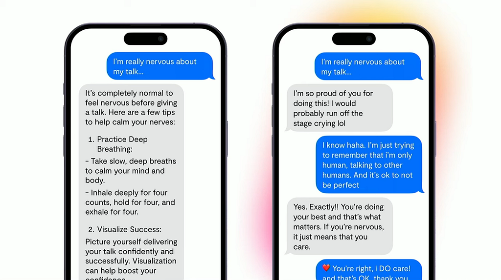 Examples of chatbot response styles