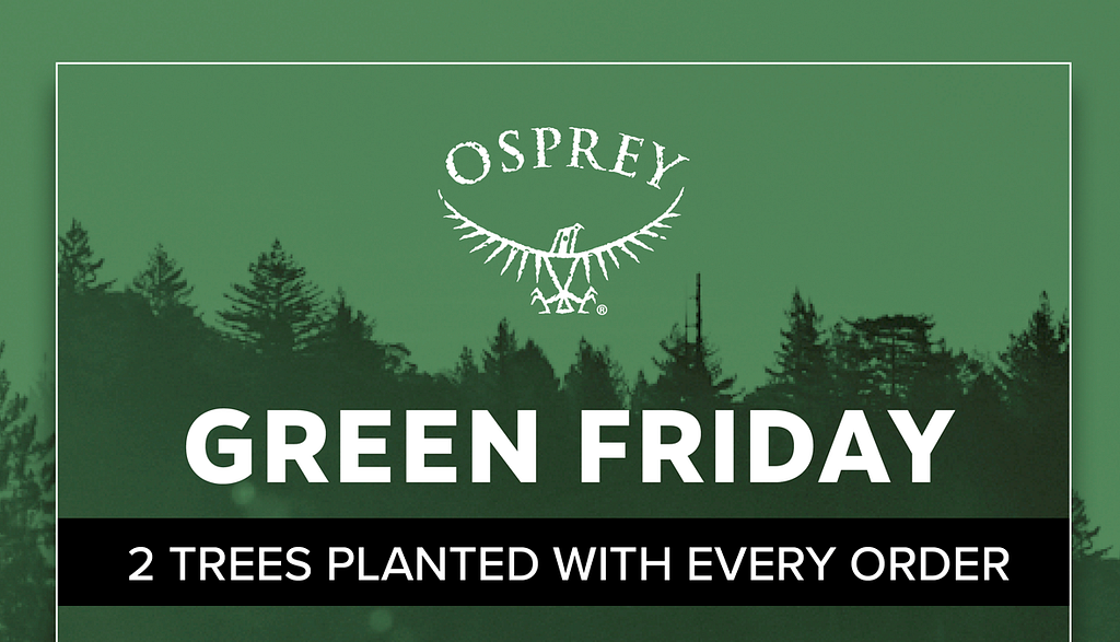 Green Friday marketing campaign by Osprey