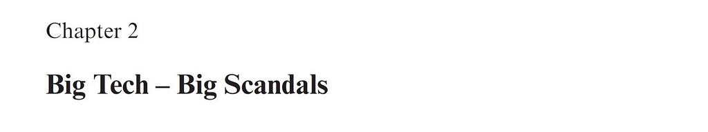 Chapter 2 Big Tech Big Scandals