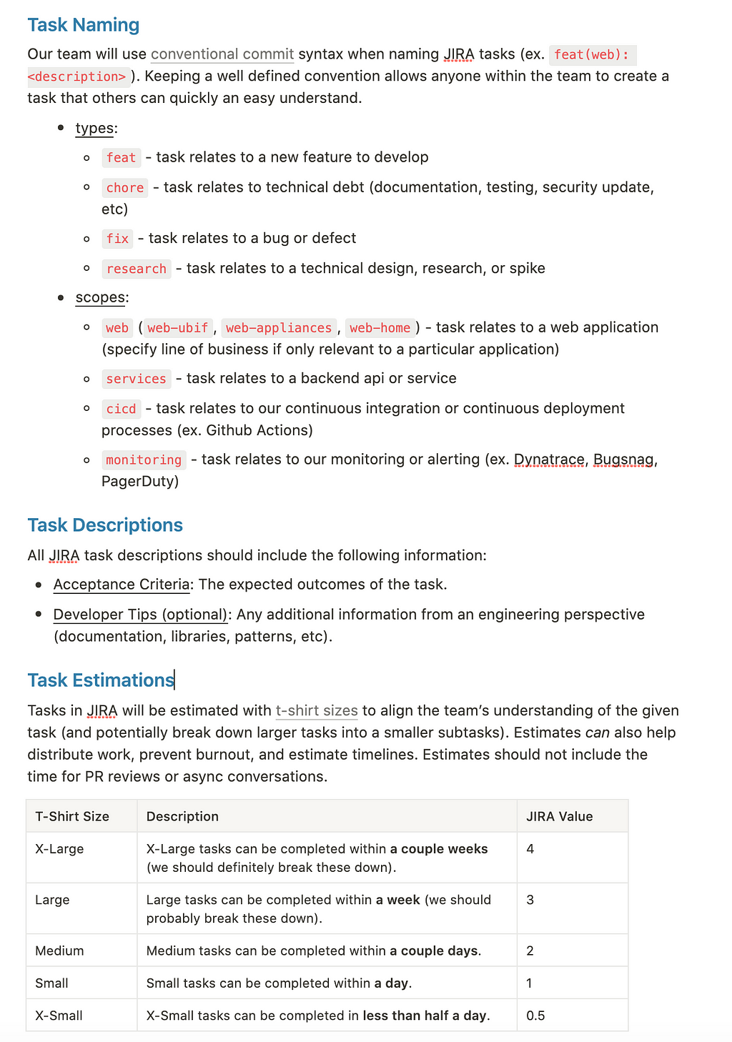 Our task creation guidelines