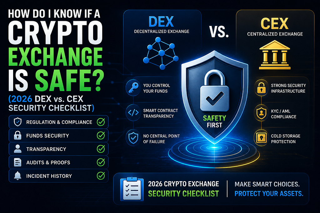 How Do I Know if a Crypto Exchange Is Safe? (2026 DEX vs. CEX Security Checklist)