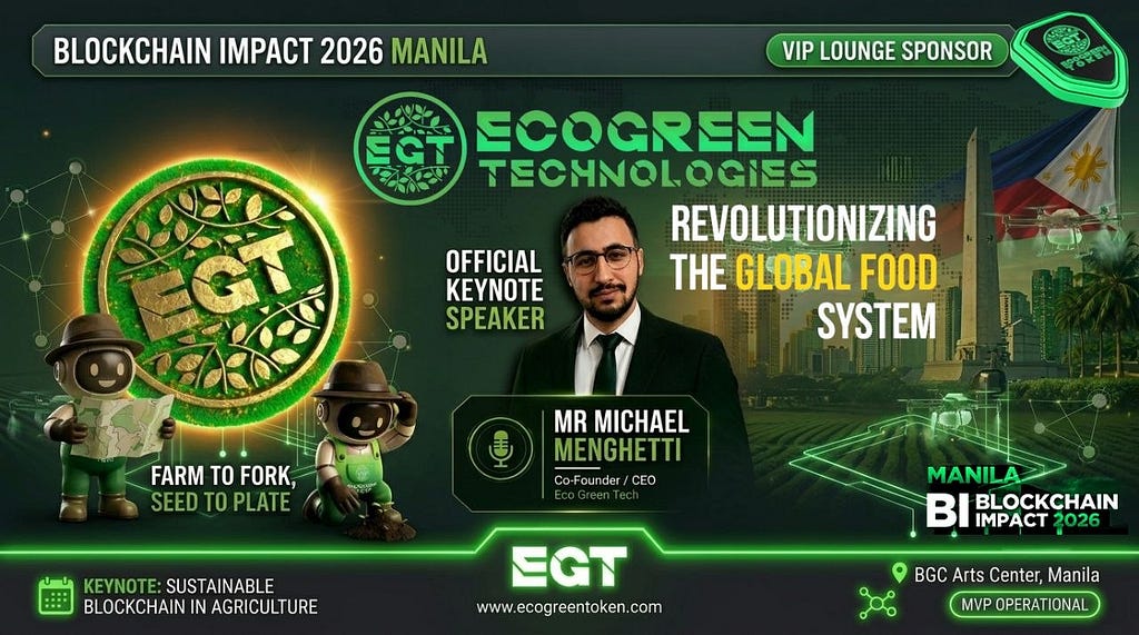 Ecogreentech (EGT) Joins Blockchain Impact 2026 Manila as VIP Lounge Sponsor