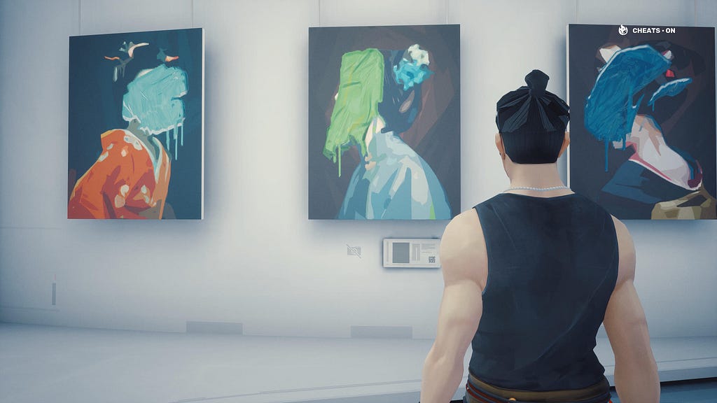 identity paintings in sifu’s museum level