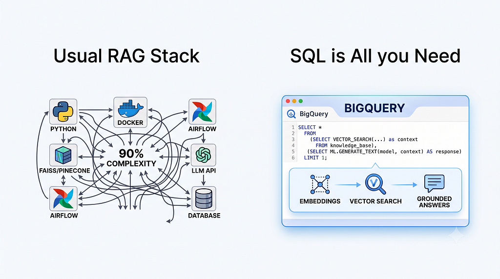 SQL Is All You Need: RAG without a Vector Database in a Dozen Lines of BigQuery