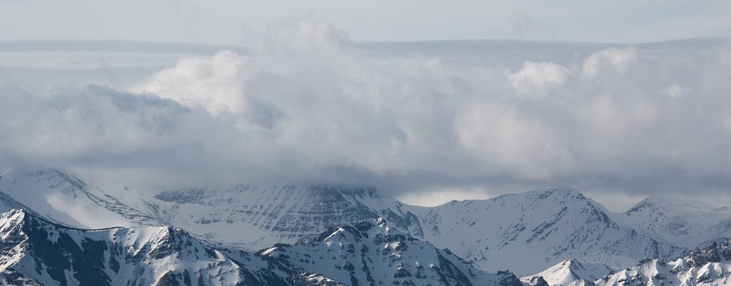 Clouds and mountains in Alaska